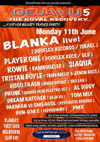 The Royal Recovery feat Israel's Blanka ~ Mon 11th June 11 Jun '07, 17:30