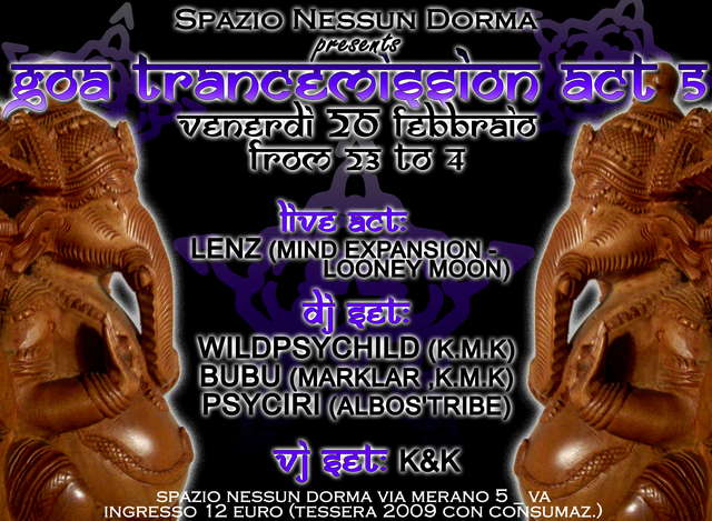 GOA TRANCEMISSION act.5.0 20 Feb '09, 23:00