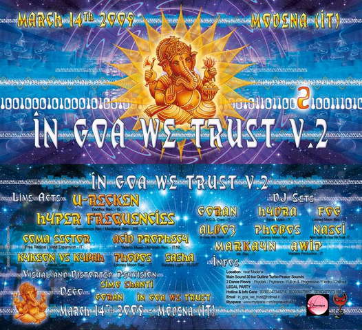 IN GOA WE TRUST V.2 U-recken & Hyper Frequencies !UPDATE! 14 Mar '09, 22:00