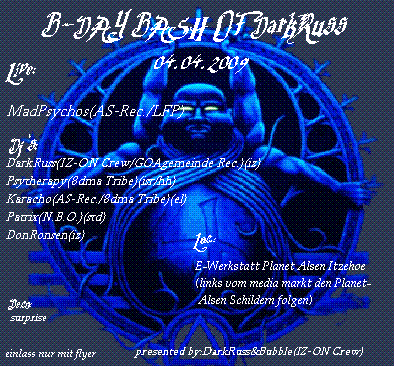 B-DAY BASH OF DarkRuss 4 Apr '09, 22:00