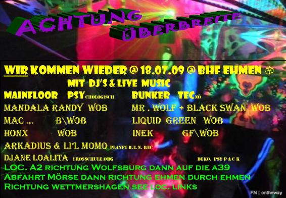 WIR KOMMEN WIEDER @ ALTER BHF EHMEN 18 Jul '09, 20:30