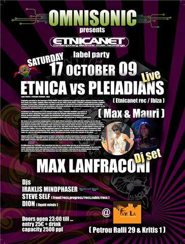 OMNISONIC presents(ETNICANET label party) 17 Oct '09, 23:00