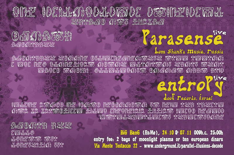 SHANTI! Parallel Illusions, Parasense Live 24 Oct '09, 23:30