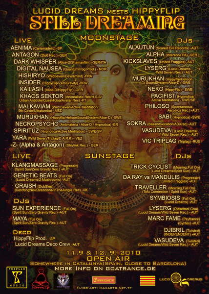 STILL DREAMING Gathering 2010 10-11-12 September 11 Sep '10, 09:00