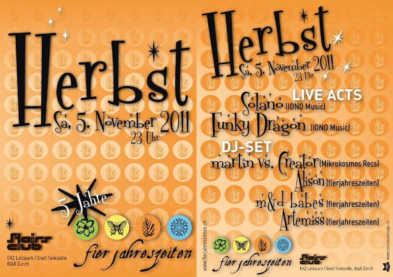 fierjahreszeiten Herbst - 5 JAHRE JUBILÄUM 5 Nov '11, 23:00