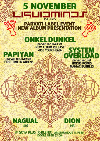 LIQUIDMINDS presents PARVATI LABEL&RELEASE PARTY 5 Nov '11, 23:00