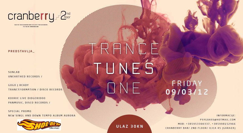 TRANCE TUNES ONE 9 Mar '12, 22:00