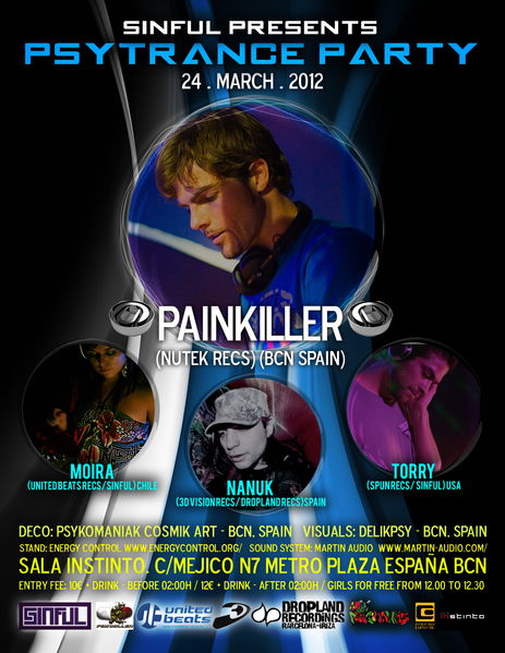 SINFUL PRESENTS... PAINKILLER / NANUK / TORRY / MOIRA 24 Mar '12, 23:30