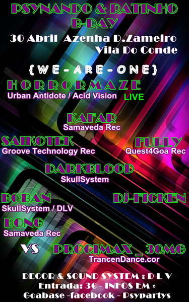 PSYNANDO B-DAY PARTY ESPANCAMENTO =27= WE ARE ONE 12H nostop 30 Apr '12, 23:00