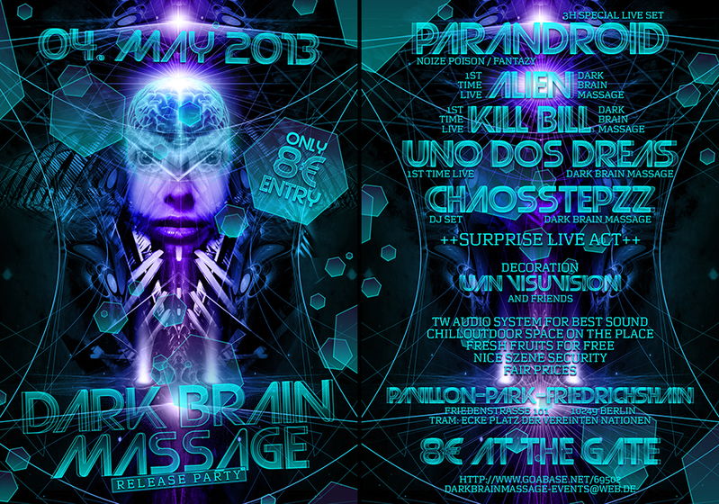 होल्. Dark Brain Massage Music - Release Partyyy .होल् 4 May '13, 21:00