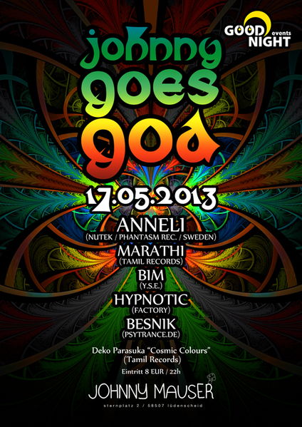 Johnny Goes Goa 17 May '13, 22:00