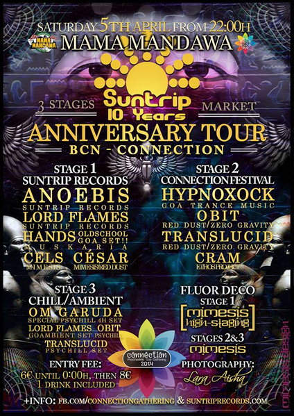 SUNTRIP RECORDS TOUR 10 ANIVESARY & BCN - ●ૐ● CONNECTION 5 Apr '14, 22:30