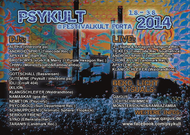 PSYKULT@Festivalkult Umsonst und Draußen 2014 1 Aug '14, 20:00