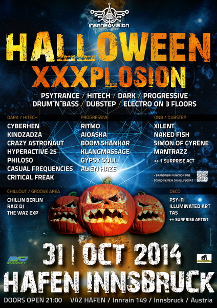 INSANE VISION pres. ★HALLOWEEN XXXPLOSION★ 31 Oct '14, 21:00