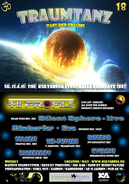 Traumtanz 18 ~ T-Emotion-Events ~ Kultarena 11 Apr '15, 21:00