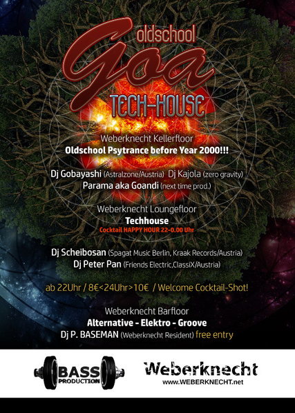 BASSPRODUCTION Oldschool Goa Party & Techhouse floor 12 Sep '15, 22:00