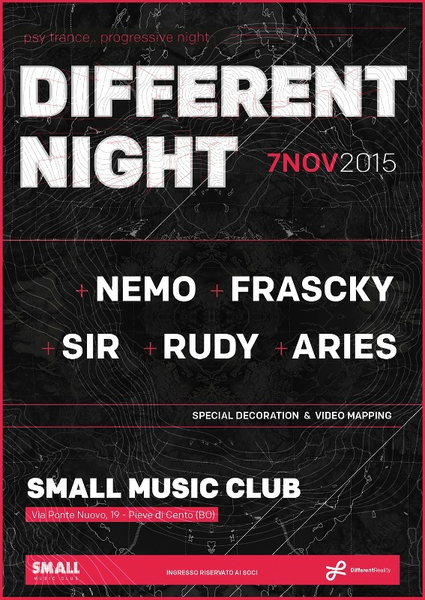 DIFFERENT NIGHT - psy & progressive trance party 7 Nov '15, 23:00