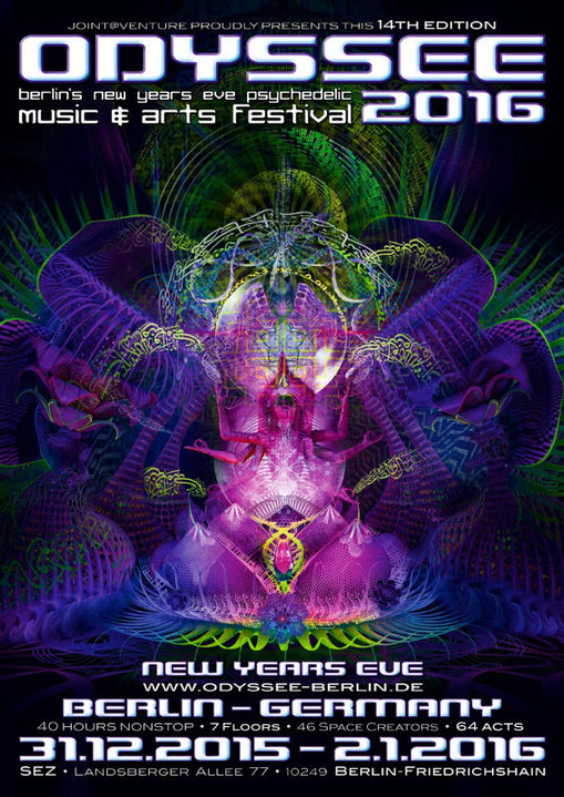 ODYSSEE 2016 ♫ berlins new years eve psychedelic music & arts festival ♫ 31 Dec '15, 22:00