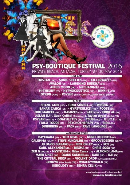 PSY-BOUTIQUE FESTIVAL 2016 - 4th Edition 27 May '16, 18:00