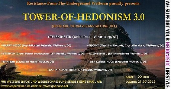 Tower-Of-Hedonism 3.0 27 May '16, 22:00