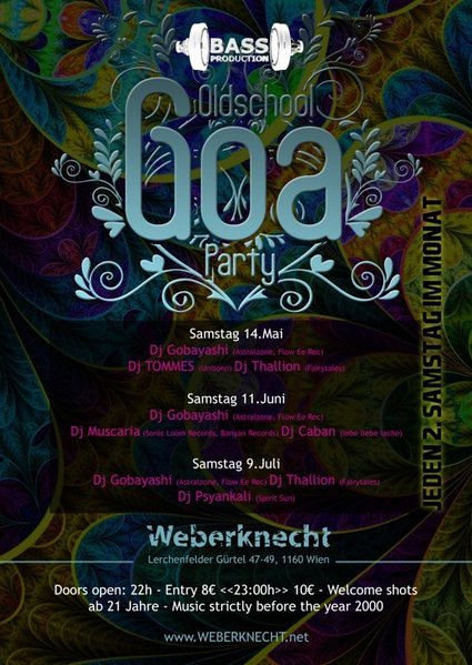 Oldschool Goa Party @ Weberknecht 11 Jun '16, 22:00