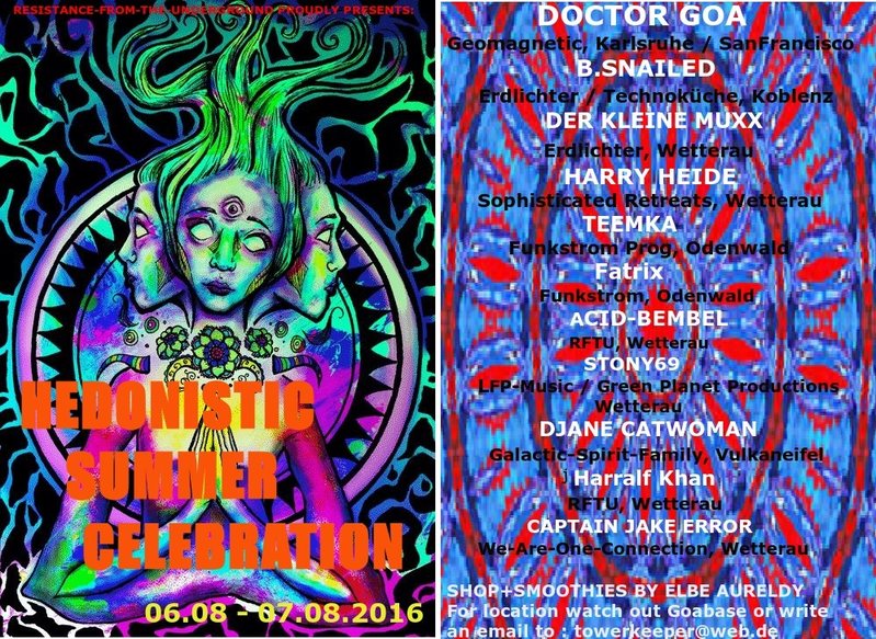 HedonisticSummerCelebration 6 Aug '16, 20:00