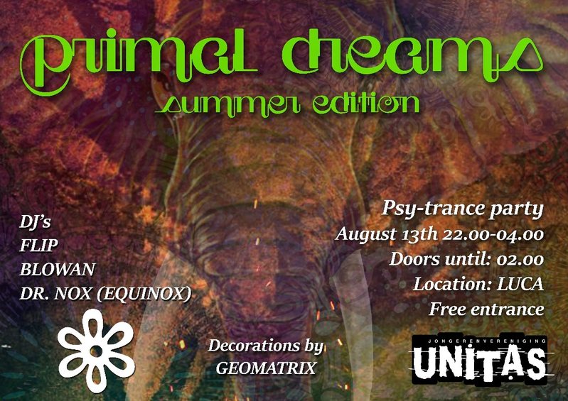 Primal Dreams Summer Edition 13 Aug '16, 22:00