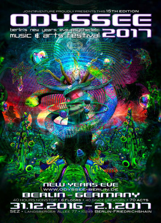 ODYSSEE 2017 ♫ berlins new years eve psychedelic music & arts festival ♫ 31 Dec '16, 22:00