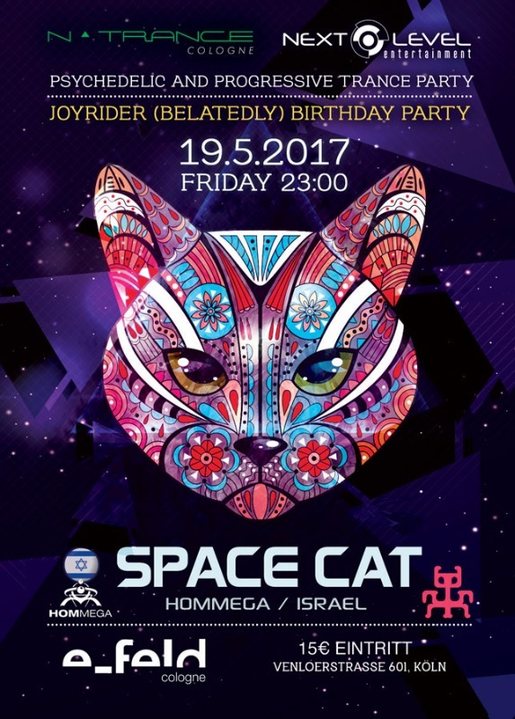 Space Cat / Joyrider (belatedly) birthday Party 19 May '17, 23:00