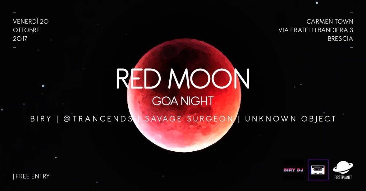 Red Moon Goa/Psy night @Carmen Town 20 Oct '17, 23:00
