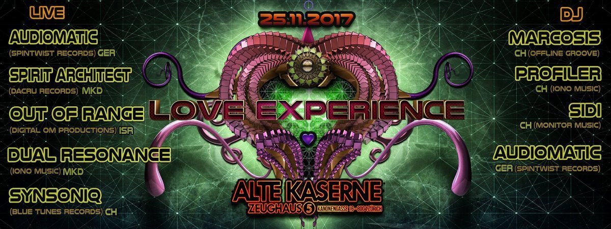 **LOVE EXPERIENCE** Alte Kaserne Zürich 25 Nov '17, 23:00