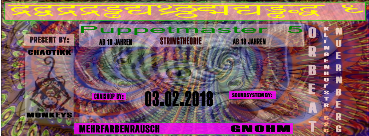 Puppetmaster 5: String Theories 3 Feb '18, 23:00