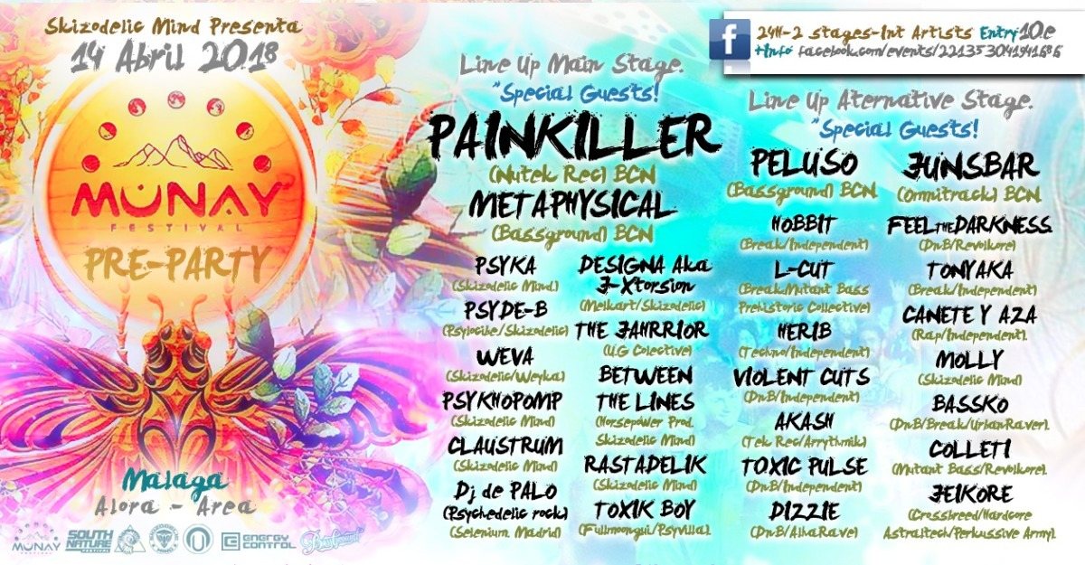Teaser Party Munay Festival (Malaga.) 14 Apr '18, 16:00