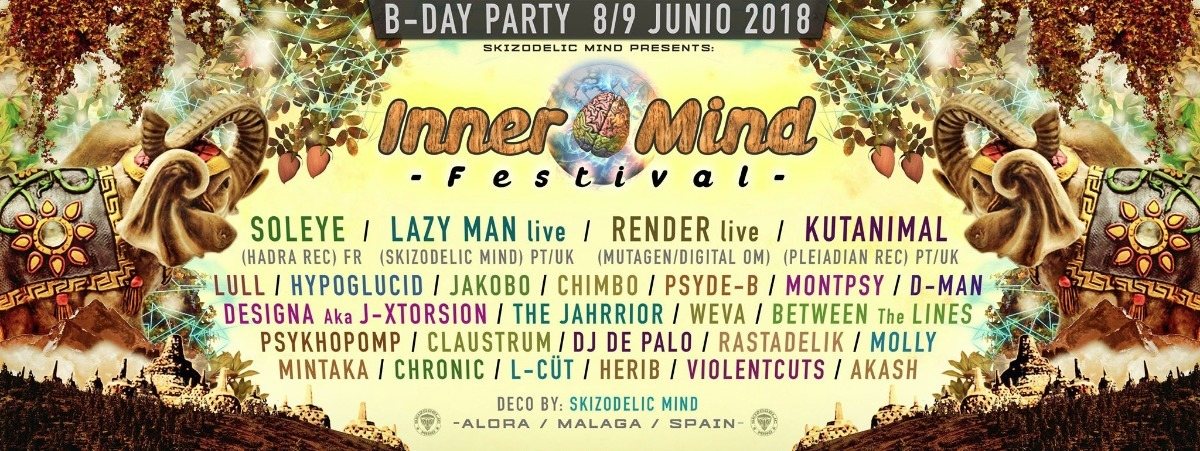 Skizodelic Mind Events: Inner Mind Festival. B-Day Party 9 Jun '18, 22:00