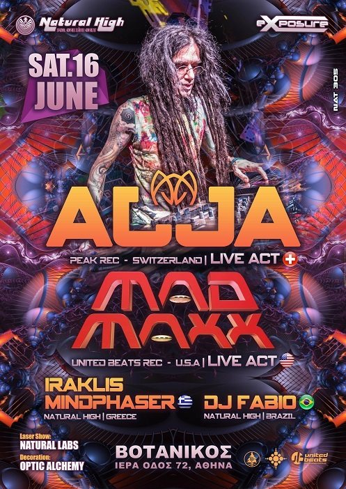 Natural Exposure presents AJJA & MAD MAXX in Athens on Sat 16 June !!! 16 Jun '18, 23:00