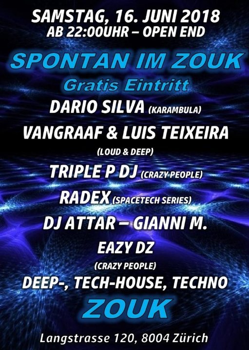SPONTAN IM ZOUK 16 Jun '18, 22:00
