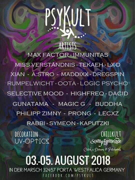 PSYKULT@Festivalkult U&D 2018 3 Aug '18, 20:00
