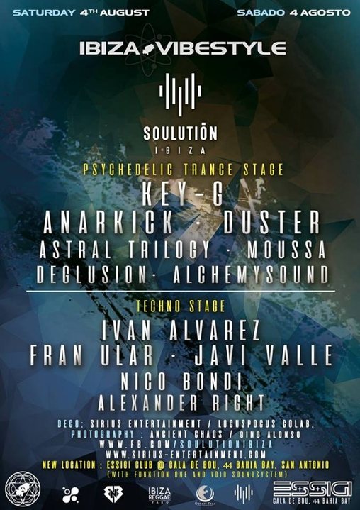 Ibiza Vibestyle & Soulution ibiza at New CLUB ESSiGi 4 Aug '18, 22:00