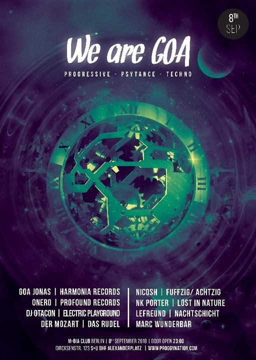 We are GOA | 5€ Summer-Edition 8 Sep '18, 23:00