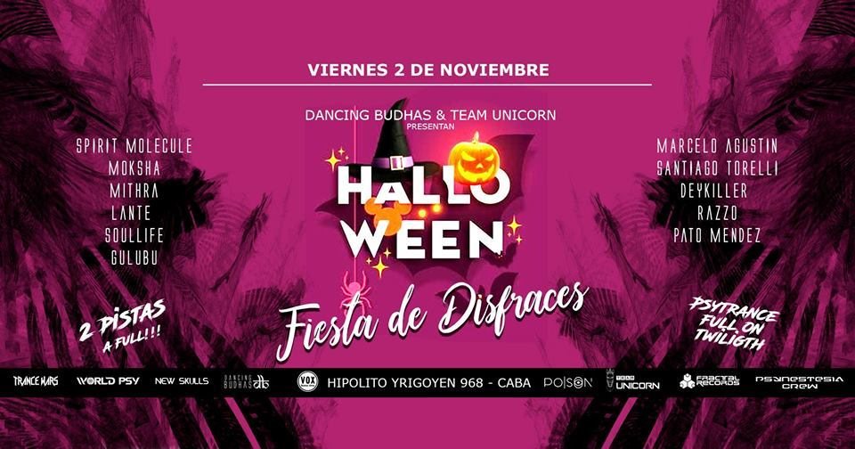 Dancing Budhas & Team Unicorn presents Psy Halloween 2 Nov '18, 23:30