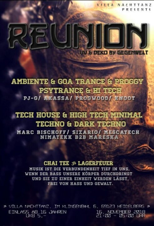 REUNION 16 Nov '18, 21:00