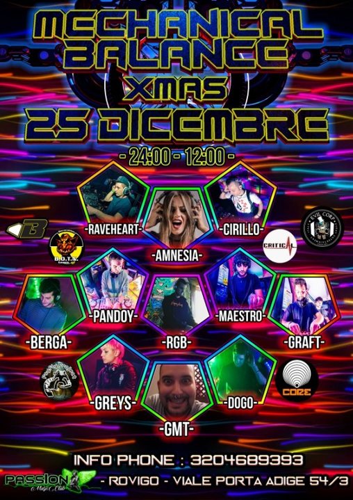MECHANICAL BALANCE XMAS +AFTER TEKNO 25 Dec '18, 22:00