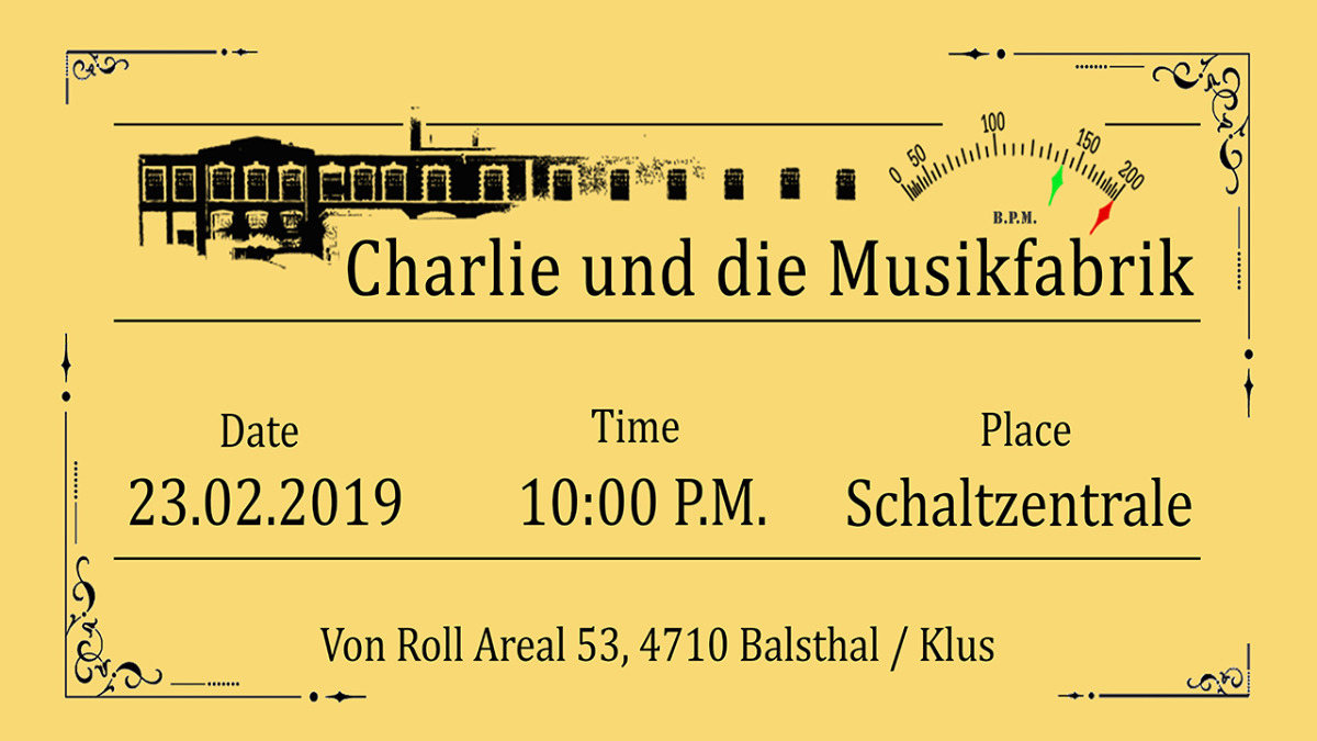 Charlie und die Musikfabrik 23 Feb '19, 22:00