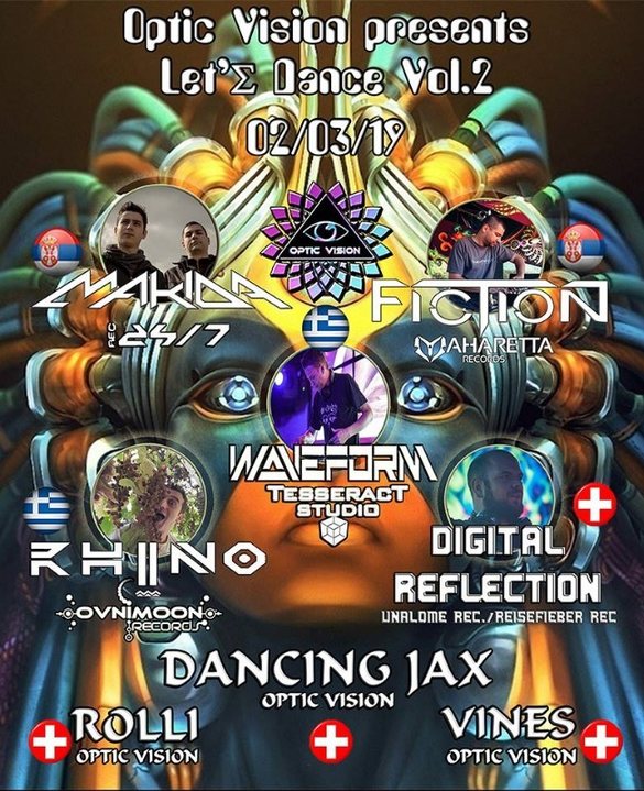 Optic Vision & Emerald Crystal Project present// Makida//Waveform//Fiction// 2 Mar '19, 20:00