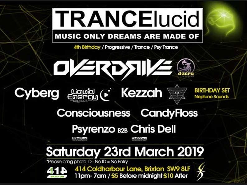 TRANCElucid - 4th Birthday 23 Mar '19, 23:00