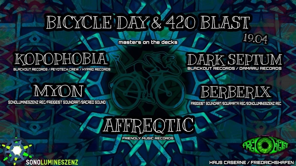 Bicycle Day & 420 Blast w/Kopophobia & Dark Septum 19 Apr '19, 22:00