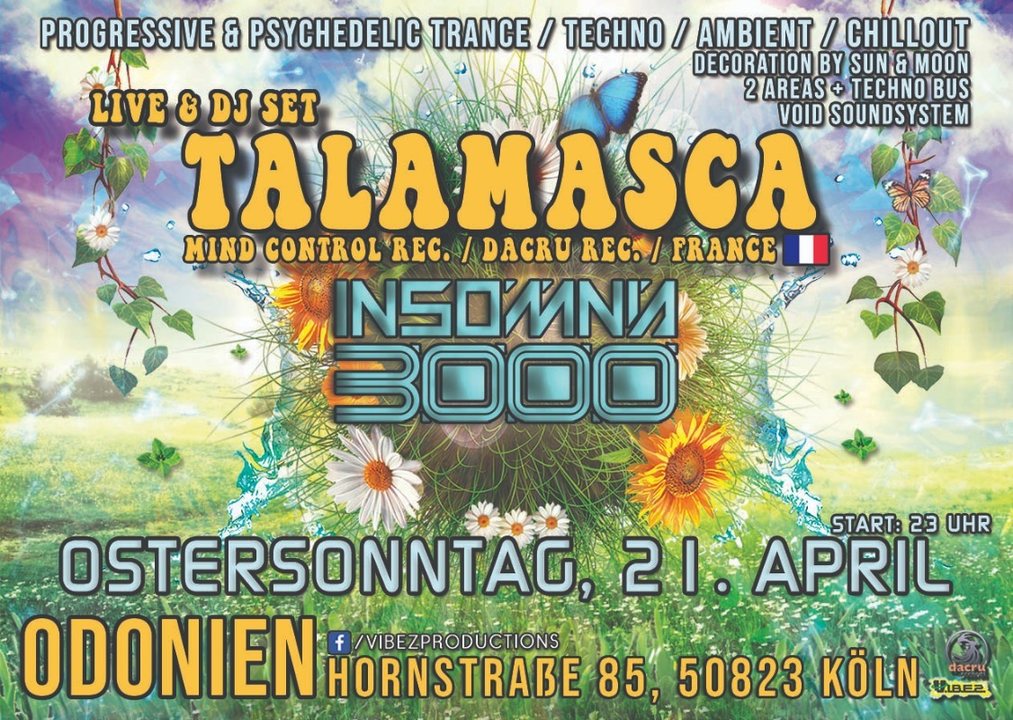 Insomnia 3000 / Easter Spring Season Opening / Talamasca Live 21 Apr '19, 23:00