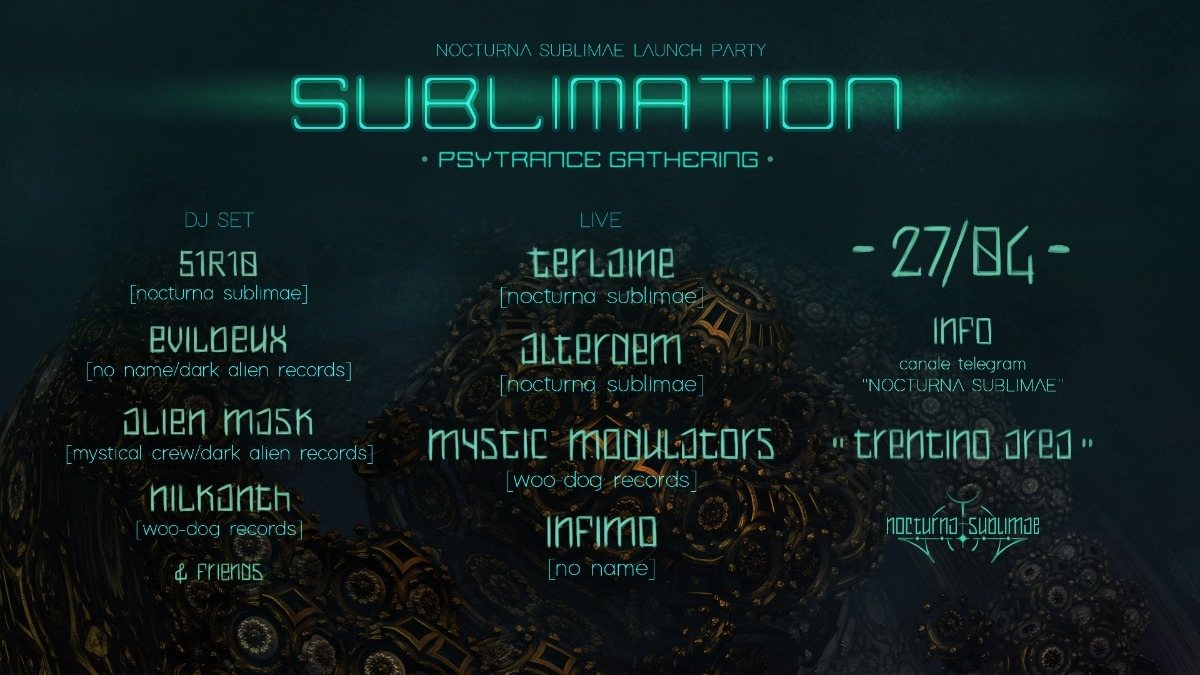 SUBLIMATION - Nocturna Sublimae Launch (Free)Party 1 Jun '19, 22:00