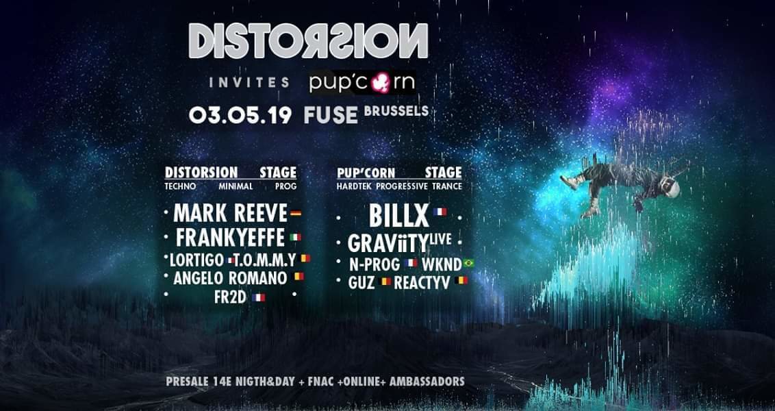 Distorsion invite Pup'corn 3 May '19, 23:00