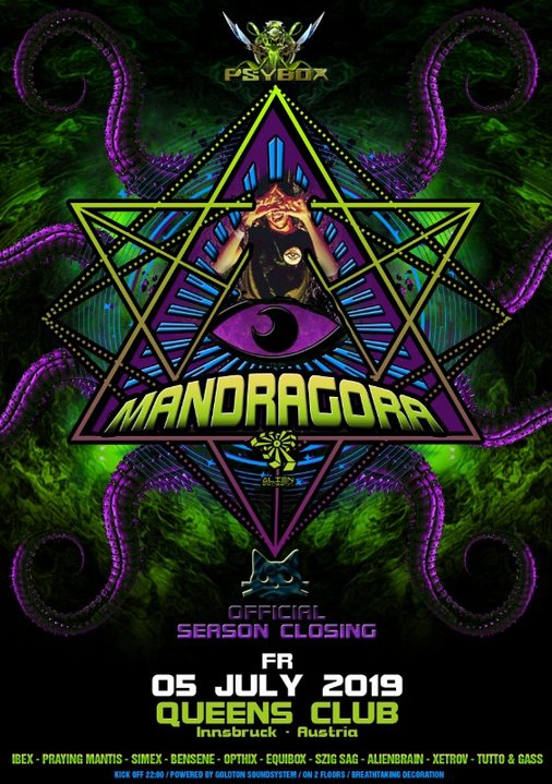 Psybox - Season Closing with Mandragora 5 Jul '19, 22:00